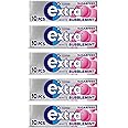 5 x packs Extra White Bubblemint Flavour Sugar Free Chewing Gum - Freshens Breath, With Xylitol, Helps with Oral Hygiene for Healthy Teeth and Gums