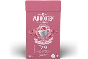 Van Houten RUBY Cocoa Chocolate Drink Powder 750 G - For Hot & Cold Drinks - Makes 22 Servings - Intense Fruitiness with Fresh Sour Notes - Caffeine-Free, Vegetarian, Non-GMO