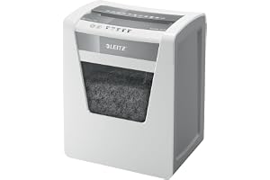 Leitz IQ Office P4 Cross Cut Dokumentförstörare, Strimlar 17-15 Ark (70-80 g/m²), 23L Behållare, Vit, 80031000