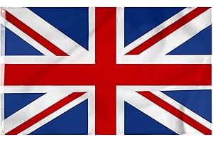 Storm&Lighthouse British Flag Union Jack Flag Great Britain UK Flags 5ft x 3ft with Eyelets Ideal for Outdoor and Indoor Use Patriotic Displays and Celebrations