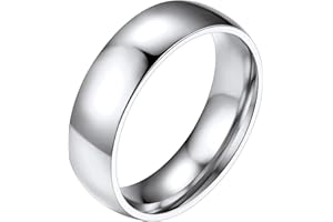 PROSTEEL Bague en Acier Inoxydable/Plaqué Or pour Homme Femme, Simple Anneau Alliance de 2mm/4mm/6mm/8mm - Taille 47/49/52/54/57/59/62/64/67/69