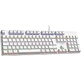 Everest KB-MeKanik 1 Lumos USB Rainbow Aydınlatmalı Full Anti-Ghosting Mekanik Gaming Oyuncu Klavye (Beyaz (Blue Switch))