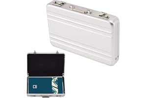 Cosswe Mini Aluminium Briefcase Money Case as a Money Gift, Voucher Packaging, Aluminium Snap Closure Money Case, Business Card Box, Small Cash Box for Business Cards, Money Gifts