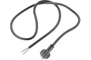 ledscom.de Câble de raccordement pour IP44 système enfichable NEMO, 1m, noir, 2 x 0,75 mm².