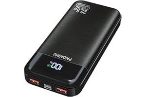 PAIDASHU Power Bank 27,000mAh 22,5W Externer Handyakku PD20W Schnell Aufladende Powerbank USB C mit LCD Display Tragbares Ladegerät für Smartphone Tablets