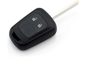 C.D.R. 2 Tasten Schlüssel Gehäuse Funk Fernbedienung mit Rohling kompatibel mit OPEL & Vauxhall Adam Antara Ampera Astra Cascada Corsa Insignia Meriva Mokka Zafira etc.