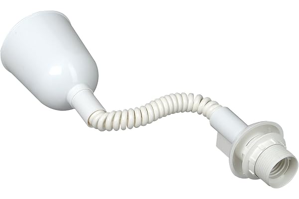 Kopp sladdhänge för lampskärm, E27, med utdragbar kabel 40 cm till 120 cm, vit, 212301005