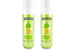 GOLOMINAS COMPANY Pack de 2 Hair & Body Mist Pistacho The Fruit Company – Fragancia Dulce y Cremosa – Brillo y Glow para Cuerpo y Cabello Hidratación Ligera y Aroma Duradero