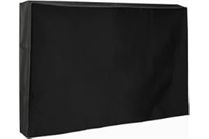 Amazon Basics Housse de Téléviseur d’Extérieur Imperméable de, pour 52 - 55 pouces Téléviseurs à Écran Plat, 131,3 x 13,7 x 78,7 cm, Noir