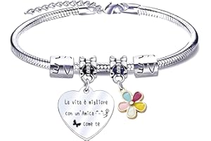 QTQTLP Regalo Amicizia Bracciale,Donna Bracciale Ispiratore Donna Ragazza per La Migliore Amica Regalo di Laurea, Regalo di Compleanno,Regalo di Natale