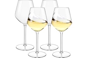 HAHASHOW Copas de Vino de Plástico Tritan Irrompible, Copas de Vino Tinto, Juego de Vasos de Vino de 550ML Inastillables, Aptos Para lavavajillas, Set de 4