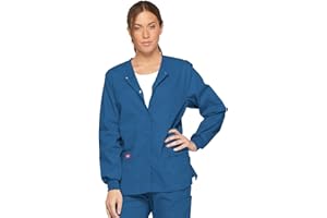 Dickies EDS Signature Scrubs for Women, Snap Front Scrub Jacket in Soft Brushed Poplin 86306