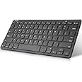 ProCase Wireless Keyboard for iPad Android Tablets Smartphone, Mini Small Slim Compact Portable Keyboard for iPhone iPad iMac Cellphone Surface Laptop Smart TV (Battery Operate)-Black