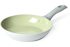 Salter Earth 20cm Frying Pan – Healthy Ceramic Non-Stick Coating, PFAS-Free Induction Cookware, Small Aluminium Egg Pancake Cooking Skillet, Easy Clean, PFOA/PTFE-Free, Stay Cool Handle, Green