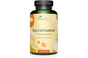 MULTIVITAMINICO Multiminerale Vegavero® | L’UNICO SENZA ADDITIVI | Con Vitamine e Minerali di Qualità | Integratore per Difese Immunitarie e Stanchezza per Uomo e Donna | Vegan