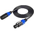 CERRXIAN Speakon Extension Cable, Speakon Male to Female Wire Audio Cord with Twist Lock, for Loudspeaker, Amplifier, DJ Stage (1.8M/6FT)