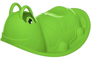MARKO Kids Plastic Seesaw Outdoor Garden Rocker Turtle Character Childrens Toys Play (Green)