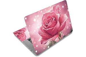 SUPERDANT Pink Rose Laptop Skin Decal Shining Rose Universal Notebook Art Decal Notebook PC Protector 12 13 13.3 14 15 15.4 15.6 Inches Vinyl Cover Removable Removable Vinyl Skin Cover