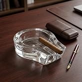 Deconox Angelo Puro K&uuml;ll&uuml;ğ&uuml; - Şeffaf D&ouml;kme Cam Tekli Puro Tablası (14,5 x 11 x 3,5 cm)