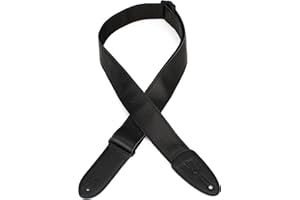 Levy's Leather M7GP-BLK - Correa de guitarra(cuero para ropa, aprox. 5 cm de ancho) negra