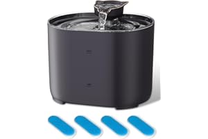 E-SMARTER Cat Water Fountain - 2.2L with 4 Filters, 2 Water Flow Levels for Cats & Dogs