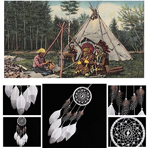 SOLEDI Dreamcatcher Traumfänger Glücksbringer aus der schönsten Geschichten in der amerikanischen indischen Mythologie Silber - 6