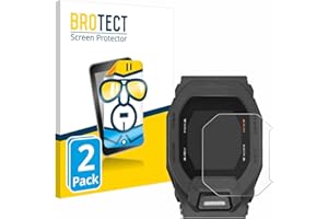 BROTECT Protector Pantalla para Casio G-Shock GBD-200 Protector Transparente (2 Unidades) Anti-Huellas