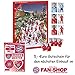 Produktbild FC Bayern München XXL Comic Adventskalender - Autogrammkarten, Aufkleber Set, 25 Vollmilch-Schokoladen Täfelchen & FCB Fanshop Gutschein