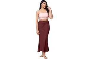 Jaanvi Natürliche Bio-Baumwolle, Fischschnitt, Saree-Shapewear, Petticoat, Rock, Bequemlichkeit, Unterrock, InRock (Seitenschlitz)