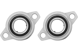 HiPicco Pillow Block Bearing, 2Pcs KPL007 Flange Mounted Pillow Bearings - Bore 35mm/1.38" ID Self Alignment Zinc Alloy Plummer Block Bearing for Diameter 35mm Linear Shaft Rod