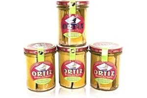 EL PALADAR JAMONERIA & DELICATESSEN HÜBSCHES PAKET NORDEN IN EXTRA VIRGIN OIL JAR 260 ORTIZ x4