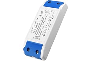 ELEZENIOC 12V LED Driver Transformer 15W 1.25A, LED Power Supply, 240V AC to 12V DC Transformer, Constant Voltage Driver,Low Voltage Transformers for Bulbs,Light Strips and Ring Doorbell