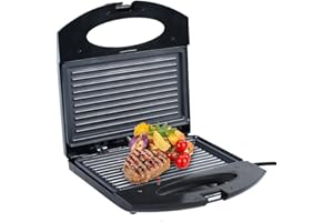 NAMASYO 750 W Sandwichmaker mit Grillplatten Kompakte Größe mit Kabelfach Antihaftbeschichtung