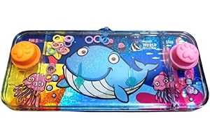 Makio Mini jeux d'eau - Jeux d'eau à anneaux pour filles et garçons - Jeu d'adresse de voyage - Aguaplay Water Geme. Aqua Play (Ballene)