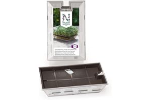 ‎NELSON GARDEN 1933 Kresse Anzuchtschalen Set - Nelson Garden Kressesieb mit Kressesamen - Keimschale 10x15,5 cm