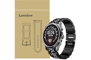 LvBu Armband Kompatibel für Michael Kors Bradshaw 2, Damen Metall Band Premium Edelstahl Bracelet Gurt für Michael Kors Access Gen 5 Bradshaw Smartwatch
