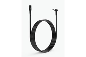 ‎TONTON Tonton Przedłużacz zasilania o długości 10 metrów, kabel połączeniowy DC 5,5 mm x 2,1 mm, rozdzielający kabel DC męski do żeńskiego dla zasilacza/kamery monitoringu, itp., 10M (Czarny)