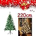 Produktbild 120/150/180/220CM Grün/Weiß künstlicher Weihnachtsbaum Tannenbaum Baum mit Ständer (Grün, 220CM)