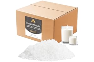 WAXCANPY Cera per Candele Fai da Te 10KG - Paraffina per Candele di Alta Qualità, Facile da Usare, Melting Point 56-58°C - Perfetta anche per Paraffina Mani e Piedi