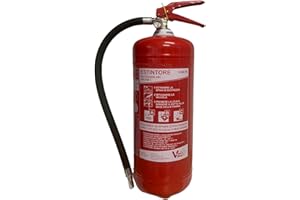 SADISRLS Estintore Portatile 6 KG a Polvere ABC Non Tossica - Certificato e Omologato - Cartello e Staffa inclusi - Dotato di Manometro - Dispositivo Professionale per Casa, Uffico e Aziende