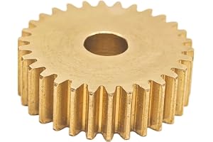 GuidNaurys Mässing 0,7 modul 31 tänder platt kugghjul 5 mm tjocklek Cylindrisk kugghjul 0,7M 31T raka tänder mekaniskt kugghj