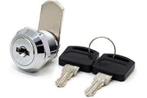 HSEAMALL Serrature a camma in acciaio inossidabile - per cassette della posta, cassetti, armadietti -con chiavi gemelle, 16 mm, 16mm Drawer lock