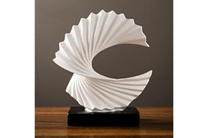 Tauzveok Sculpture Deko weiß, Abstract Kunst Deko Statue, für Dekoration Wohnzimmer, Wohnung, Schlafzimmer, Bücherregal Dekoartikel, Büro Statuen Und Skulpturen, Harz, H 28 cm