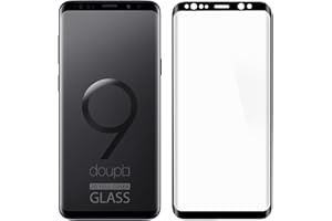 doupi FullCover Panzerfolie für Samsung Galaxy S9, Preimium 9H Hartglas HD Displayschutz Anti Kratzer Glas Schutzfolie, schwarz