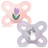 MAM Pacifier, Newborn, 0-2 Months, with Symmetrical, Flat and Flexible | With symmetrical, flat and flexible soft silicone MA