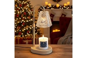 OKYUK Candle Warmer Lamp with Timer Dimmer, Birthday Gifts for Mom Women Friend Sister, House Warming Gifts, Wax Melt Warmer, Office Apartment Dorm Room Home Decor（Octagonal Clear ）