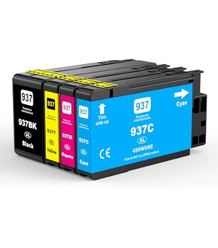 Cartucce Compatibili HP 937XL Multipack - 1 Nero, 1 Ciano, 1 Magenta, 1 Giallo Per Officejet Pro 9110, 9720, 9130