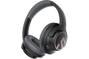 SoundPEATS Space Bluetooth Headphones Over Ear, Hybrid Active Noise Cancelling Earphones 123 H Playtime, Wireless Bluetooth 5.3 Headset Hi-Res Audio Wired, Foldable Headphones for Home Office Travel