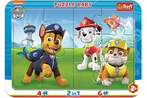 Trefl, Pussel, rampussel med underlag, 10 delar, Paw Patrol Team, för barn från 2 år