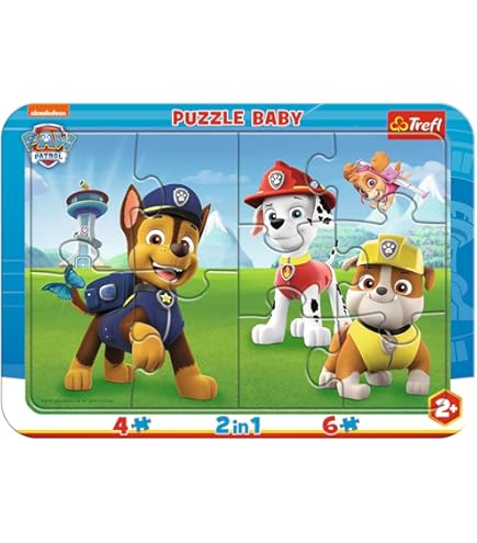 Trefl- Paw Patrol de 12 à 24 Pièces 4 Sets pour Les Enfants à partir de 3 Ans Puzzle Trefl- Paw Patrol de 12 à 24 Pièces 4 Sets pour Les Enfants à partir de 3 Ans Puzzle